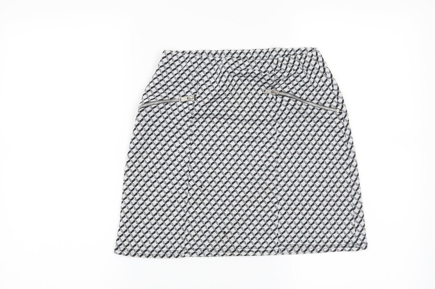 Atmosphere Womens Grey Geometric  Mini Skirt Size 8