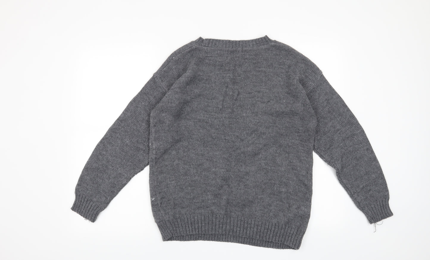 Sixth Avenue Womens Grey   Pullover Jumper Size M  - Christmas