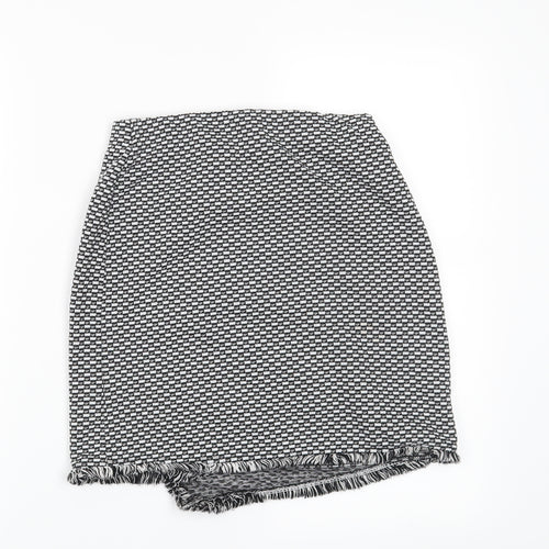 Atmosphere Womens Black Geometric  Mini Skirt Size 8