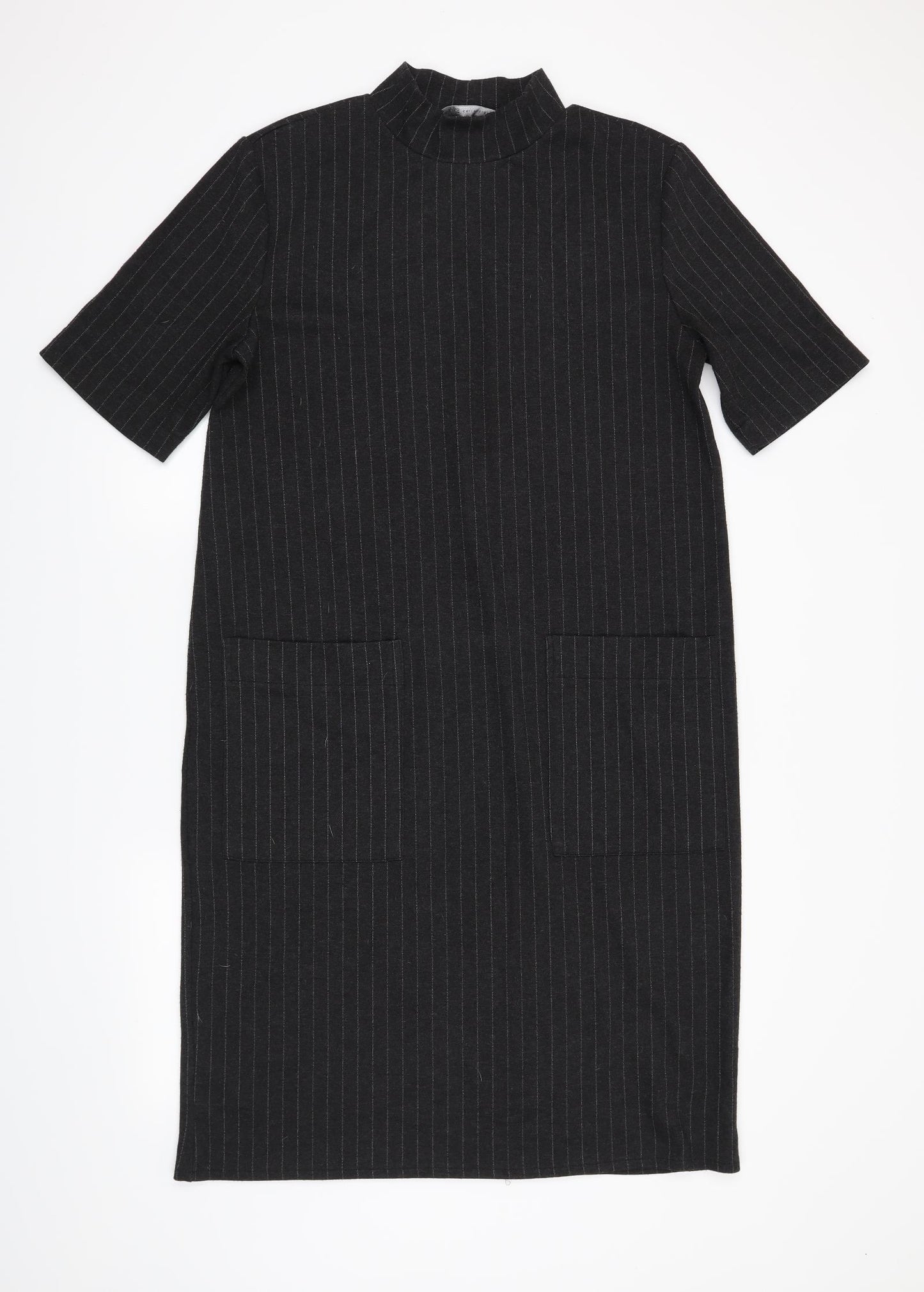 Marks and Spencer Womens Grey Striped  Trapeze & Swing  Size 12