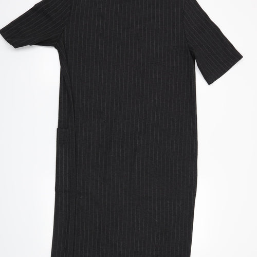 Marks and Spencer Womens Grey Striped  Trapeze & Swing  Size 12