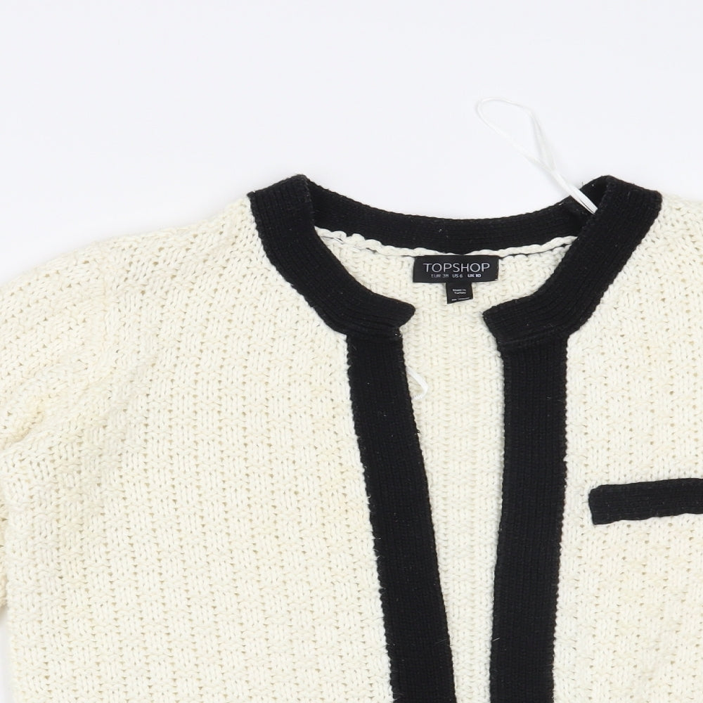 Topshop Womens Beige   Cardigan Jumper Size 10