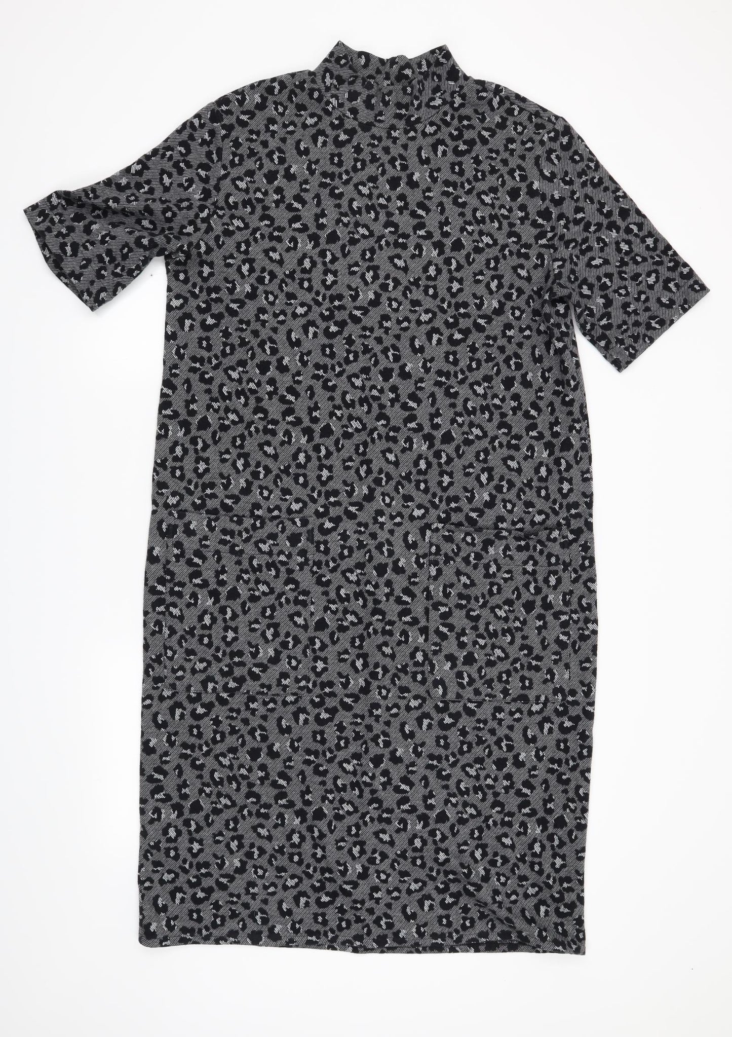 Marks and Spencer Womens Grey Animal Print  Trapeze & Swing  Size 12