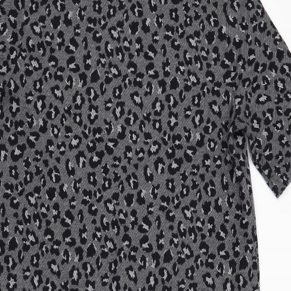 Marks and Spencer Womens Grey Animal Print  Trapeze & Swing  Size 12