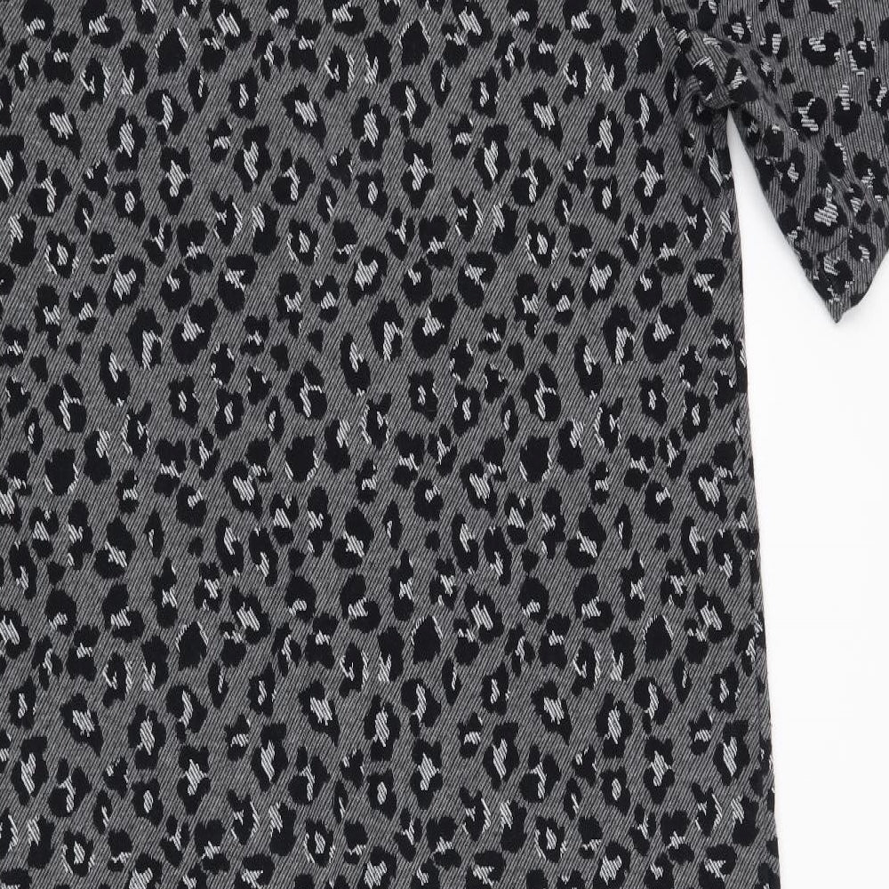 Marks and Spencer Womens Grey Animal Print  Trapeze & Swing  Size 12