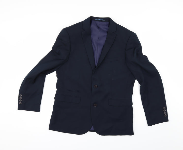 ONESIXFIVE Mens Blue Jacket Suit Size 40