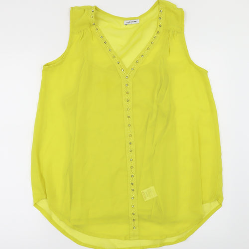 Simply Stock Shop Womens Yellow   Basic Blouse Size 14  - vest attached