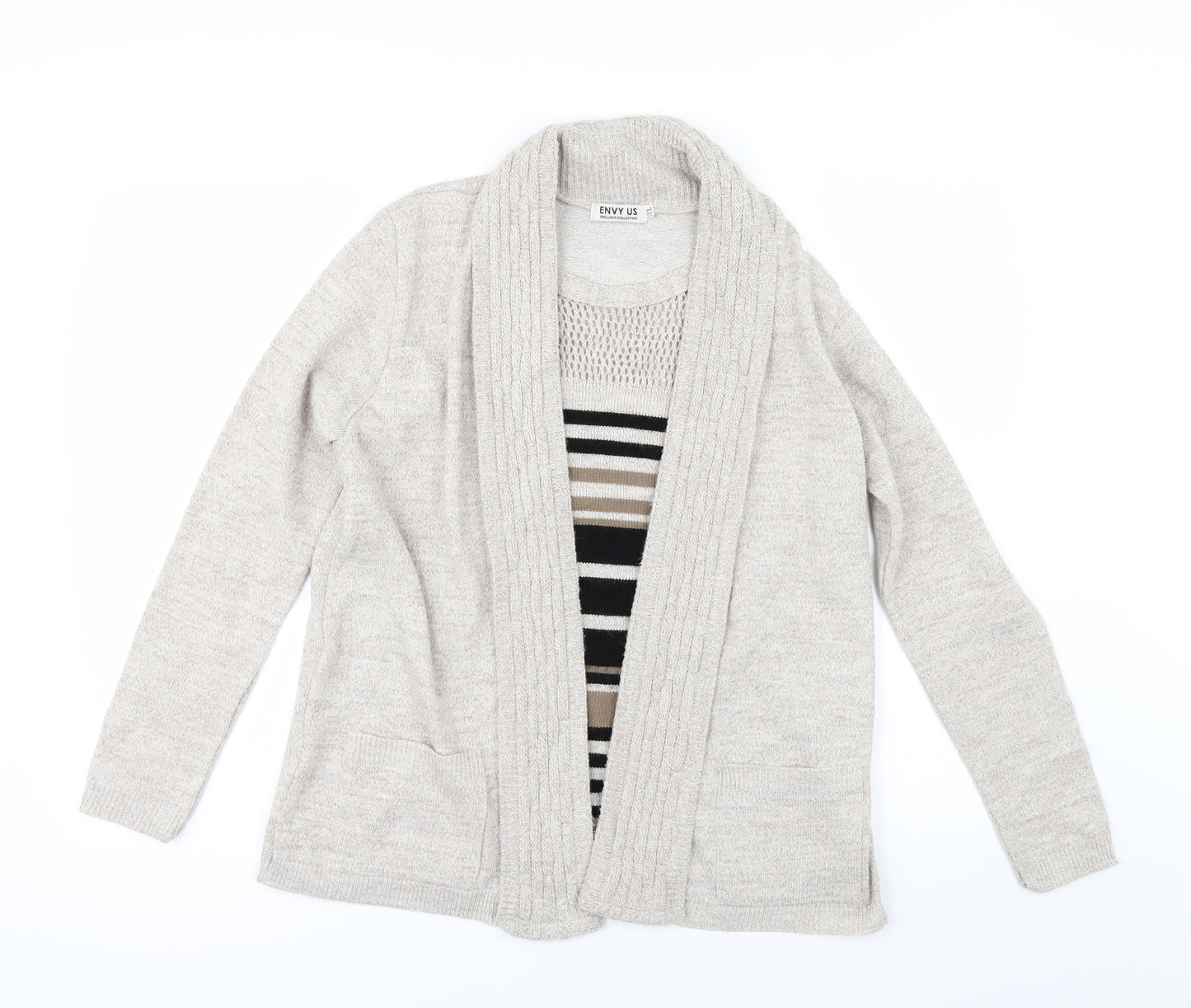 Envy Us Womens Beige   Pullover Jumper Size L