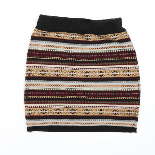 River Island Womens Multicoloured Geometric  Mini Skirt Size 8
