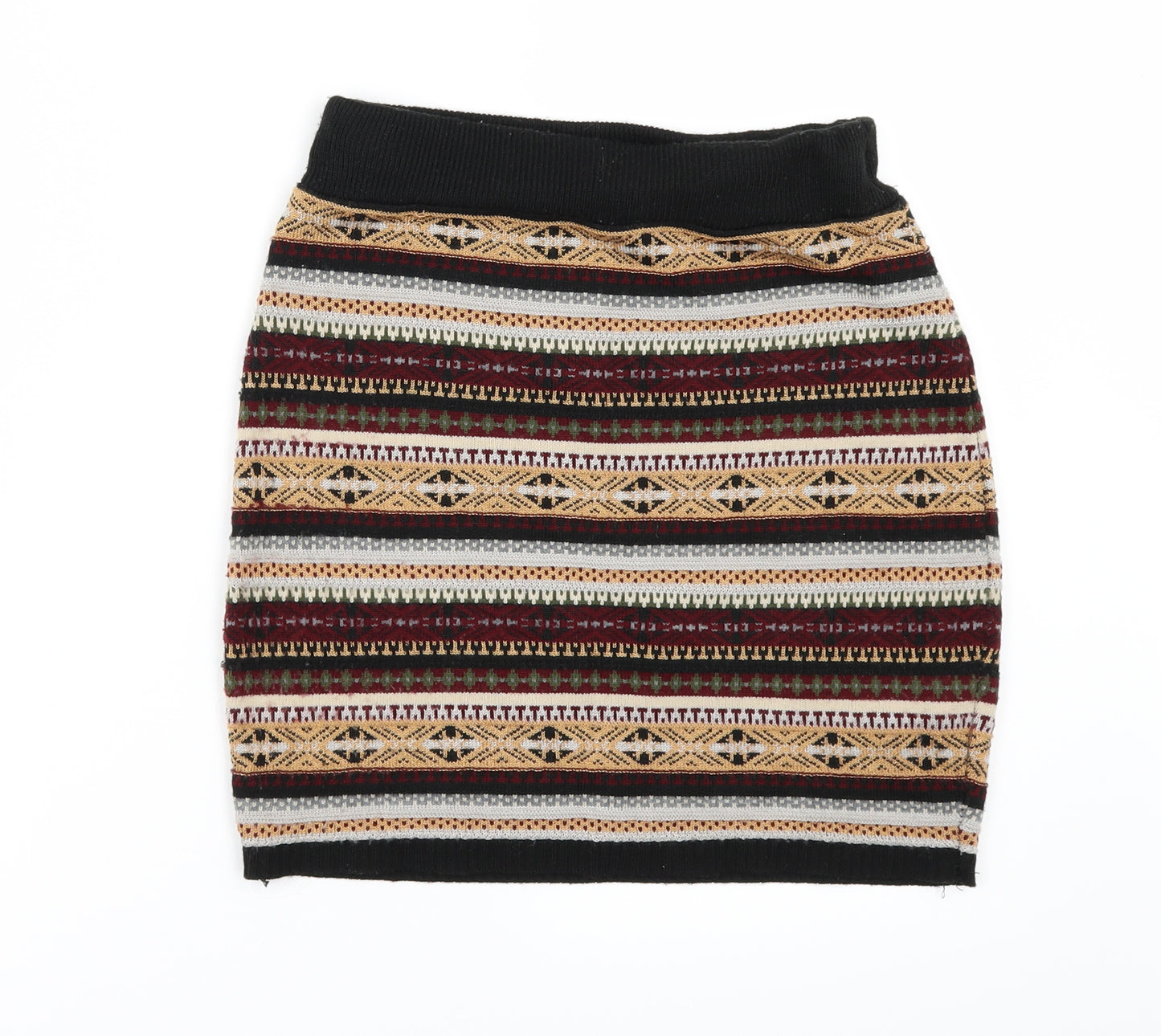 River Island Womens Multicoloured Geometric  Mini Skirt Size 8