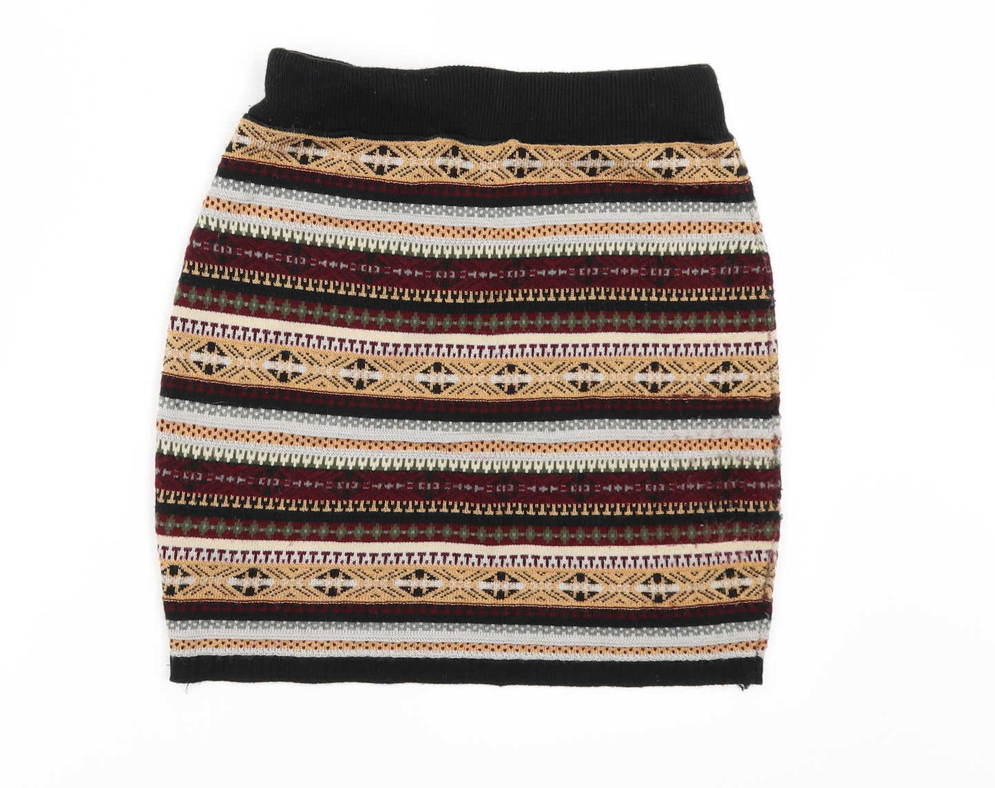 River Island Womens Multicoloured Geometric  Mini Skirt Size 8