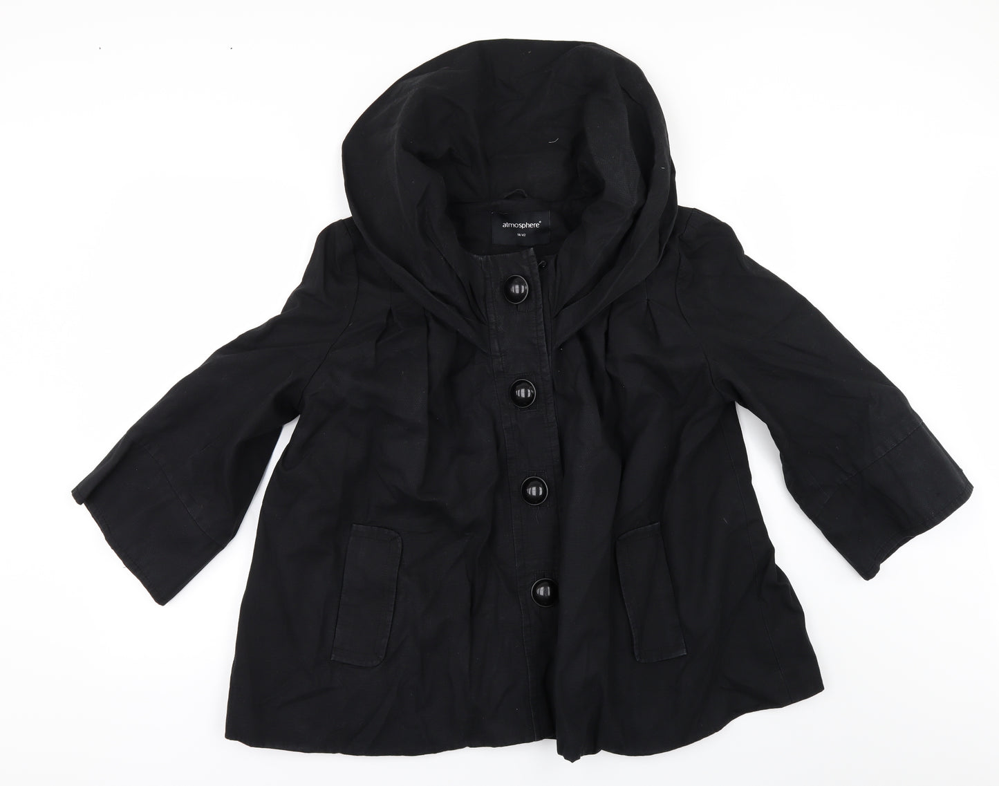 Atmosphere Womens Black   Pea Coat Coat Size 14