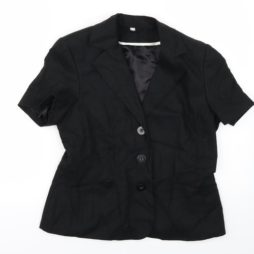 Anna Rose Womens Black   Jacket Coatigan Size 12