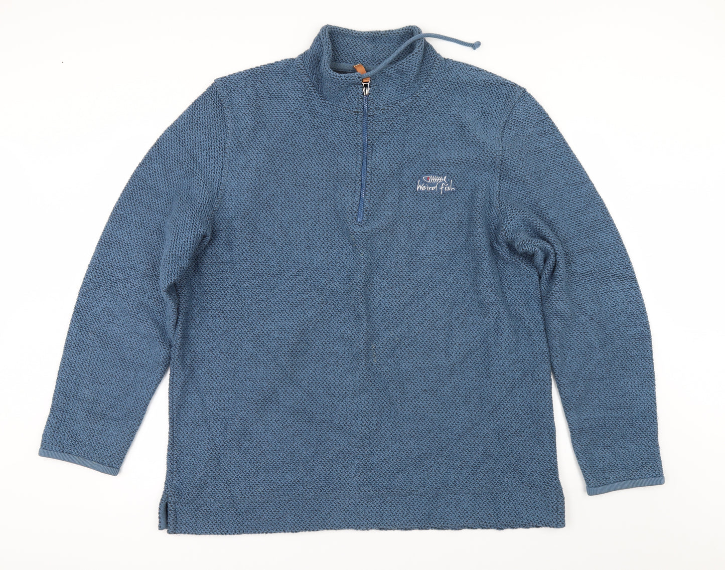 Weird Fish Mens Blue   Pullover Sweatshirt Size XL