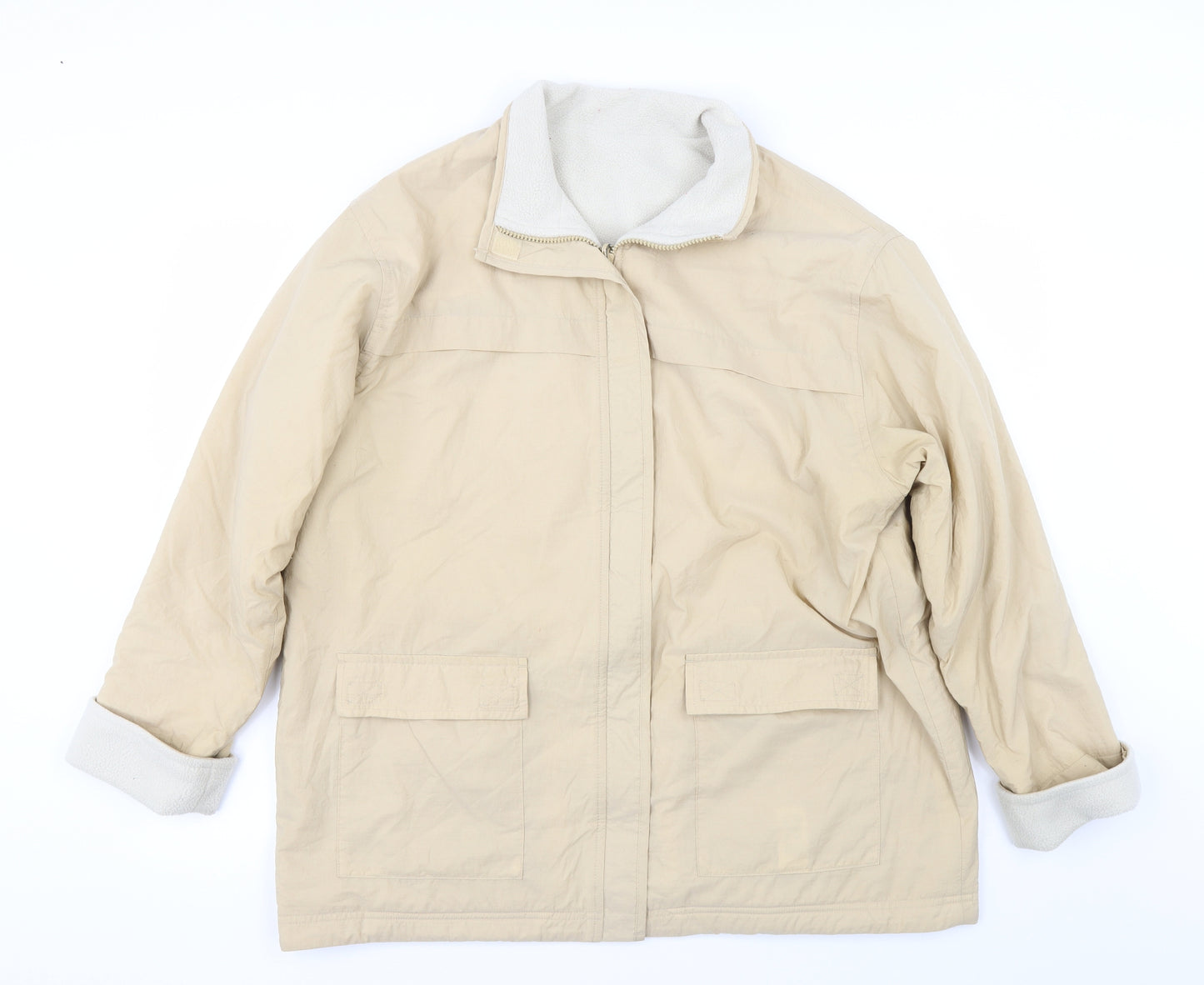 Marks and Spencer Womens Beige   Jacket  Size 14  - Reversible