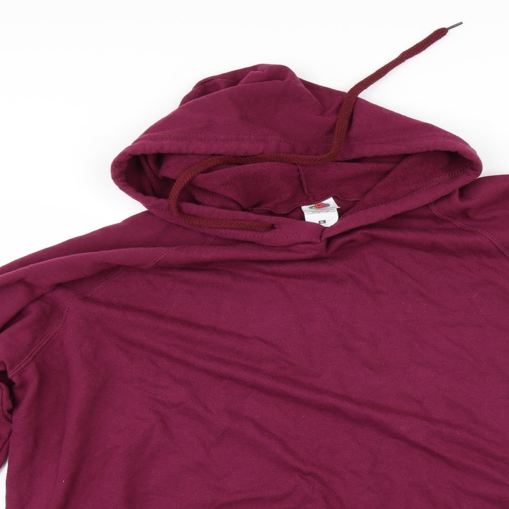 Fruit of the Loom Mens Red   Pullover Hoodie Size XL