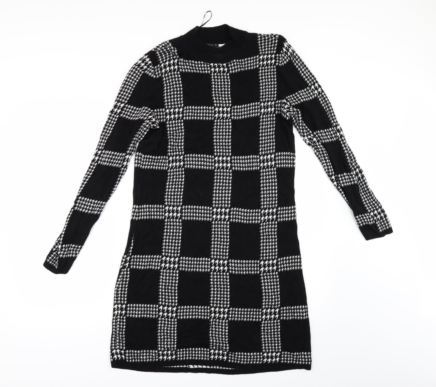 Papaya Womens Black Check  Jumper Dress  Size 16