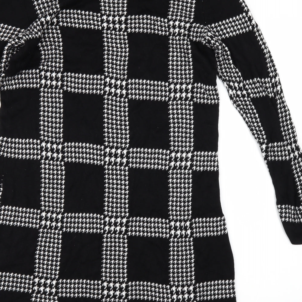 Papaya Womens Black Check  Jumper Dress  Size 16