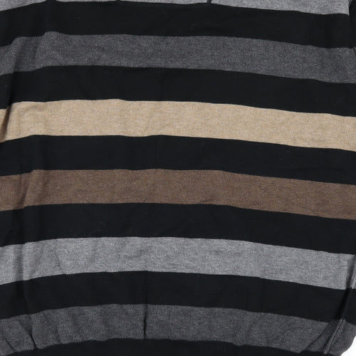 Debenhams Mens Black Striped  Pullover Jumper Size L