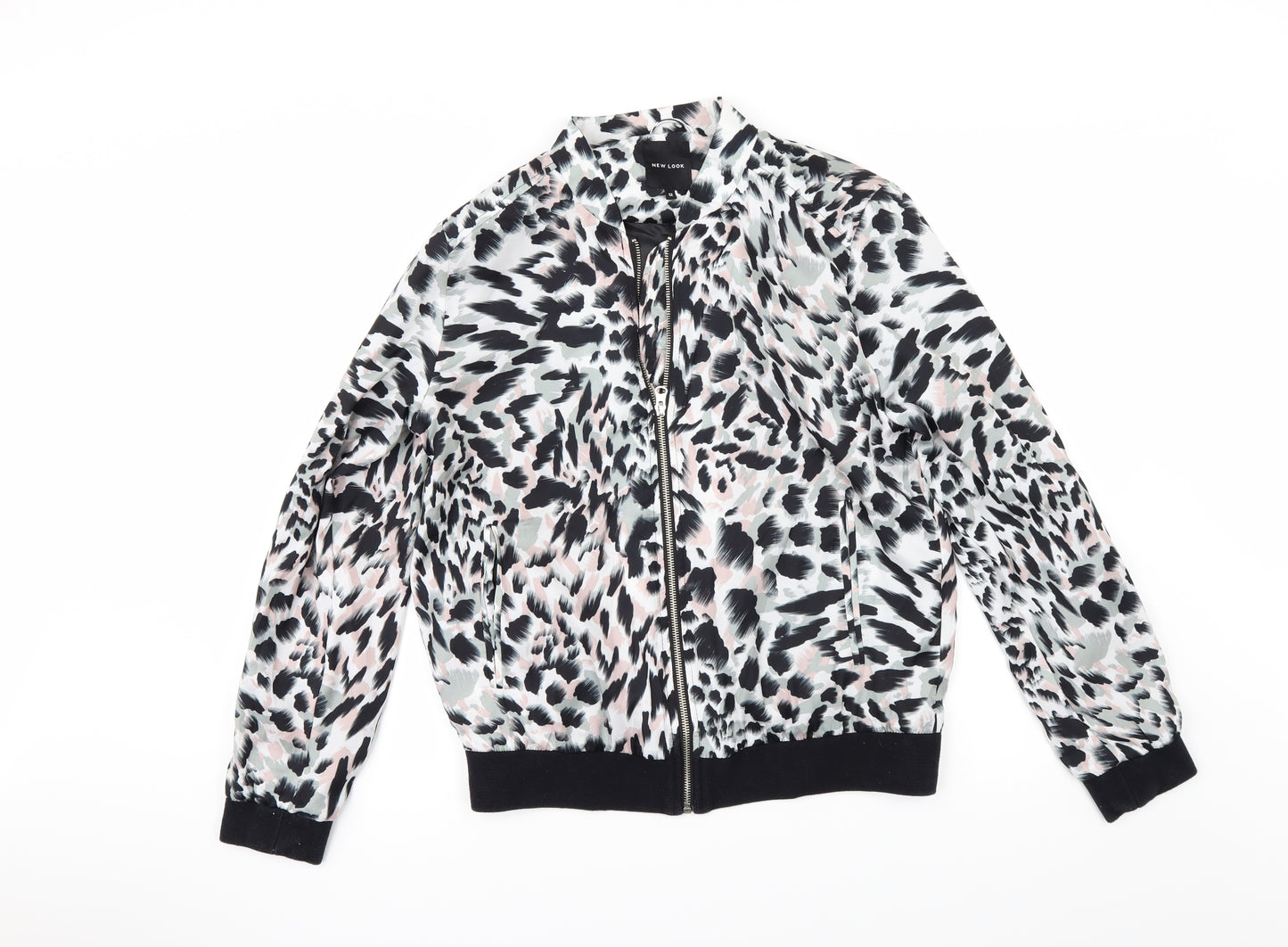 New Look Womens White Animal Print  Jacket  Size 12