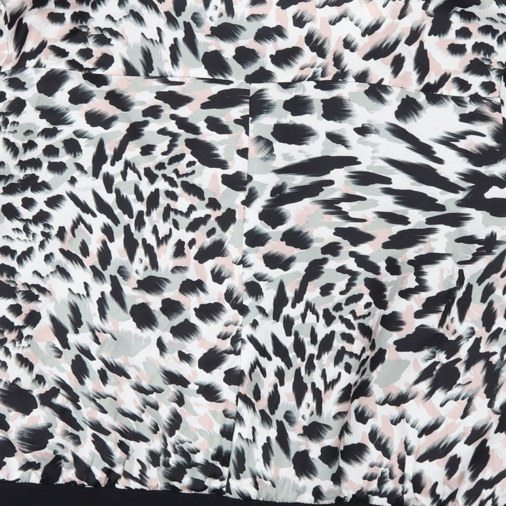 New Look Womens White Animal Print  Jacket  Size 12