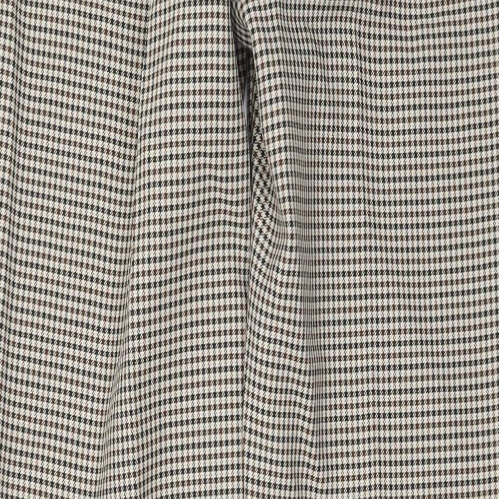 Marks and Spencer Womens Brown Check  Trousers  Size 10 L33 in