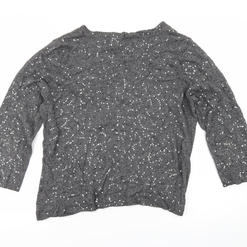 Per Una Womens Grey   Cardigan Jumper Size 12