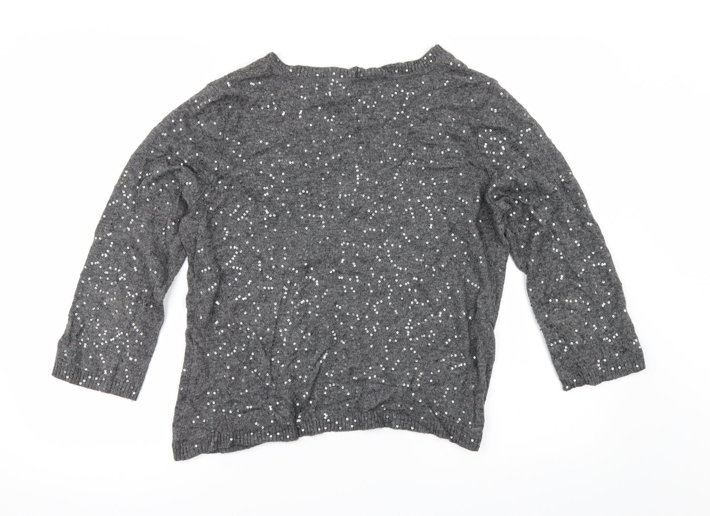 Per Una Womens Grey   Cardigan Jumper Size 12