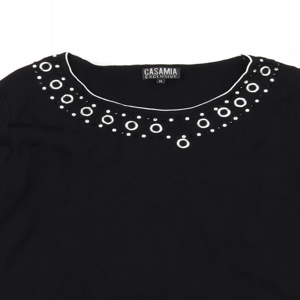 casamia Womens Black   Basic T-Shirt Size M