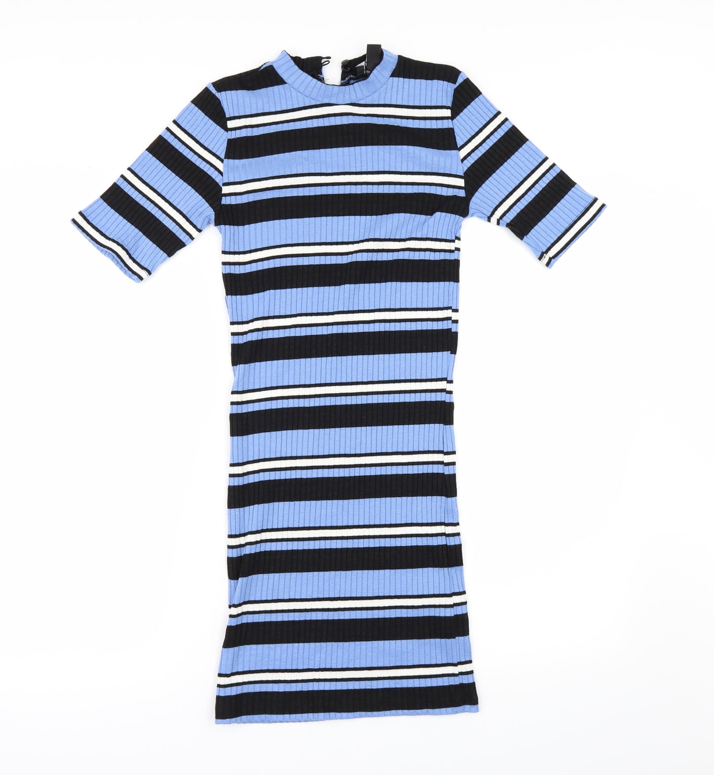 New Look Girls Beige Striped  T-Shirt Dress  Size 10 Years