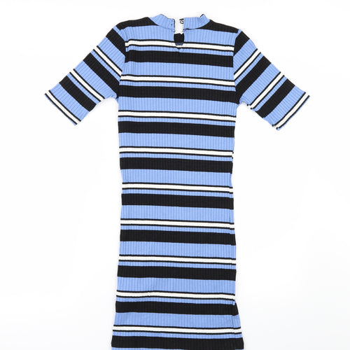 New Look Girls Beige Striped  T-Shirt Dress  Size 10 Years