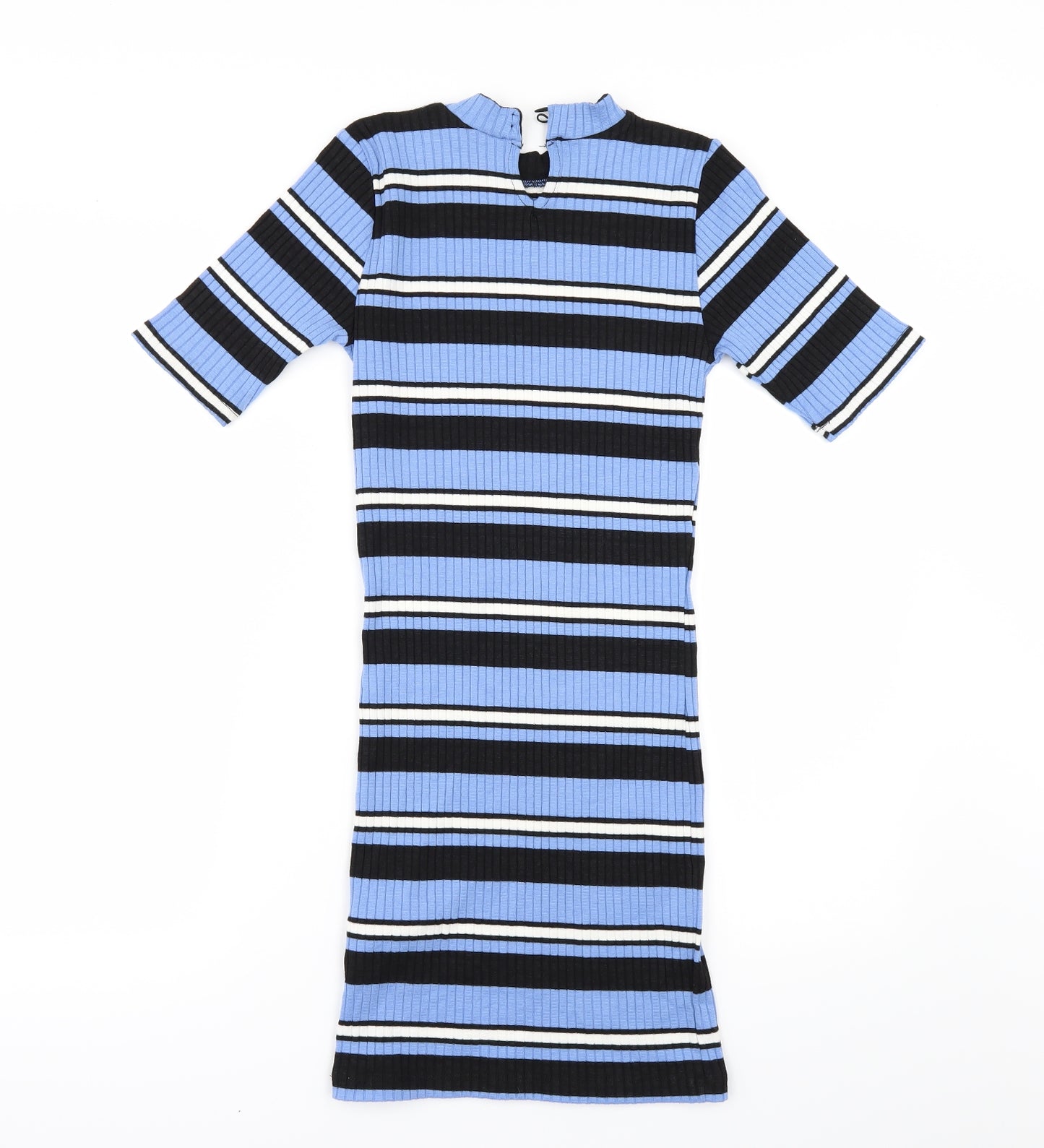 New Look Girls Beige Striped  T-Shirt Dress  Size 10 Years