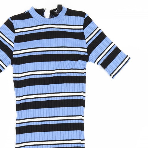 New Look Girls Beige Striped  T-Shirt Dress  Size 10 Years