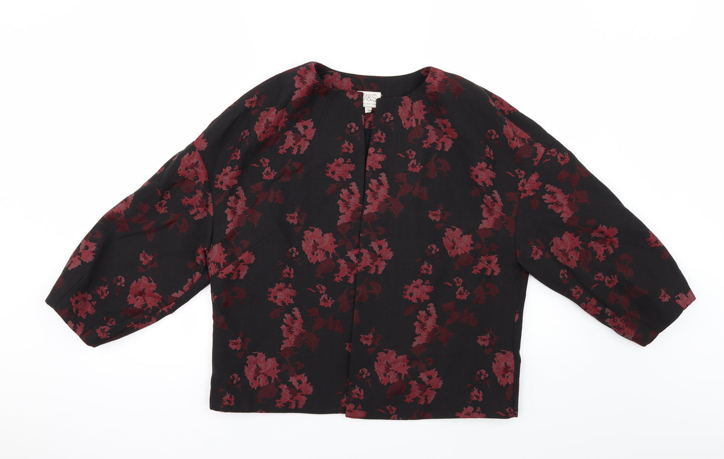 Marks and Spencer Womens Black Floral  Jacket  Size 12