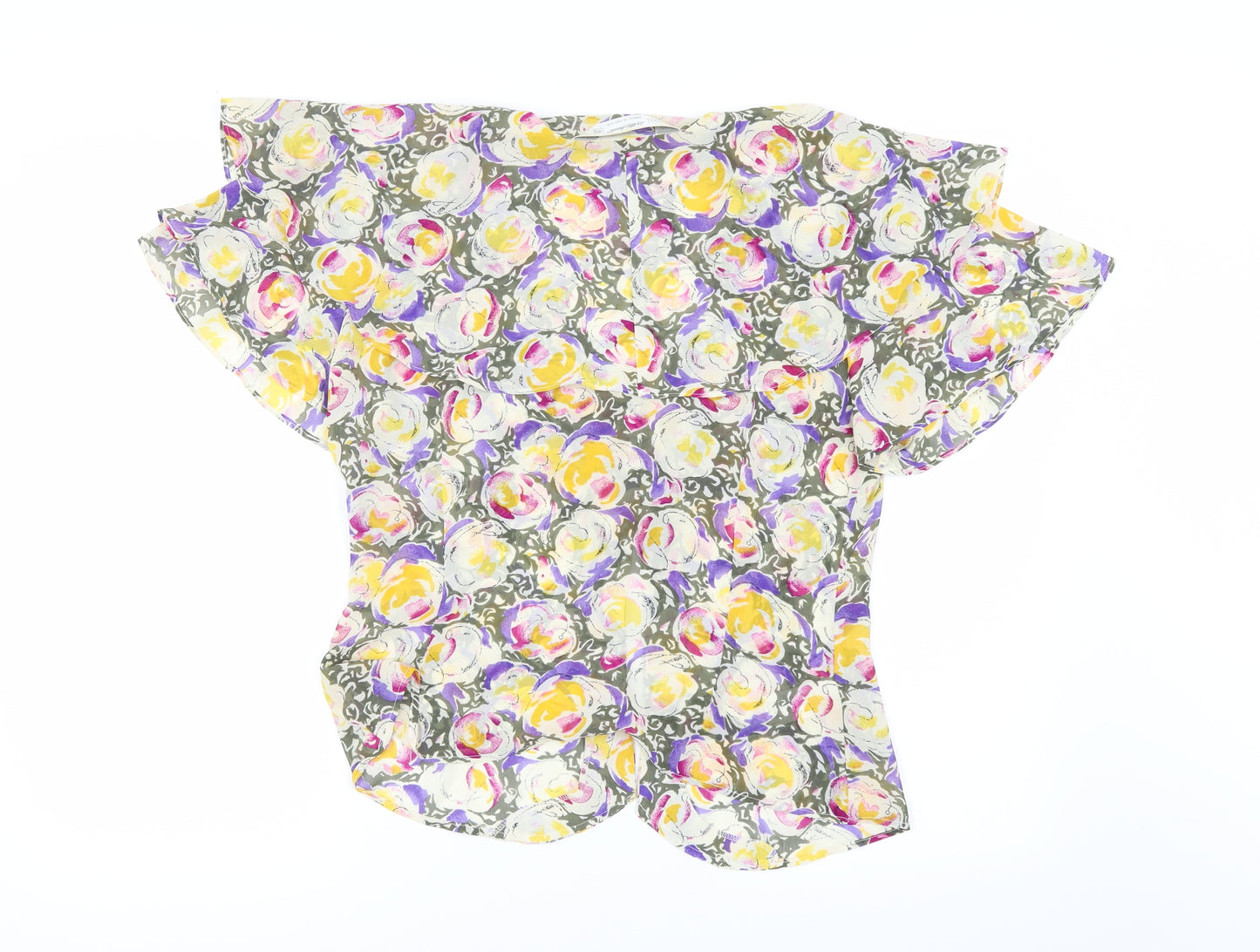 Marks and Spencer Womens Multicoloured Floral  Basic Button-Up Size 12