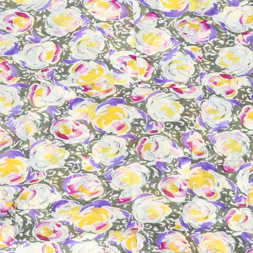 Marks and Spencer Womens Multicoloured Floral  Basic Button-Up Size 12