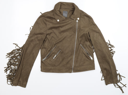 Front view of Primark women’s grey jacket, size UK 12