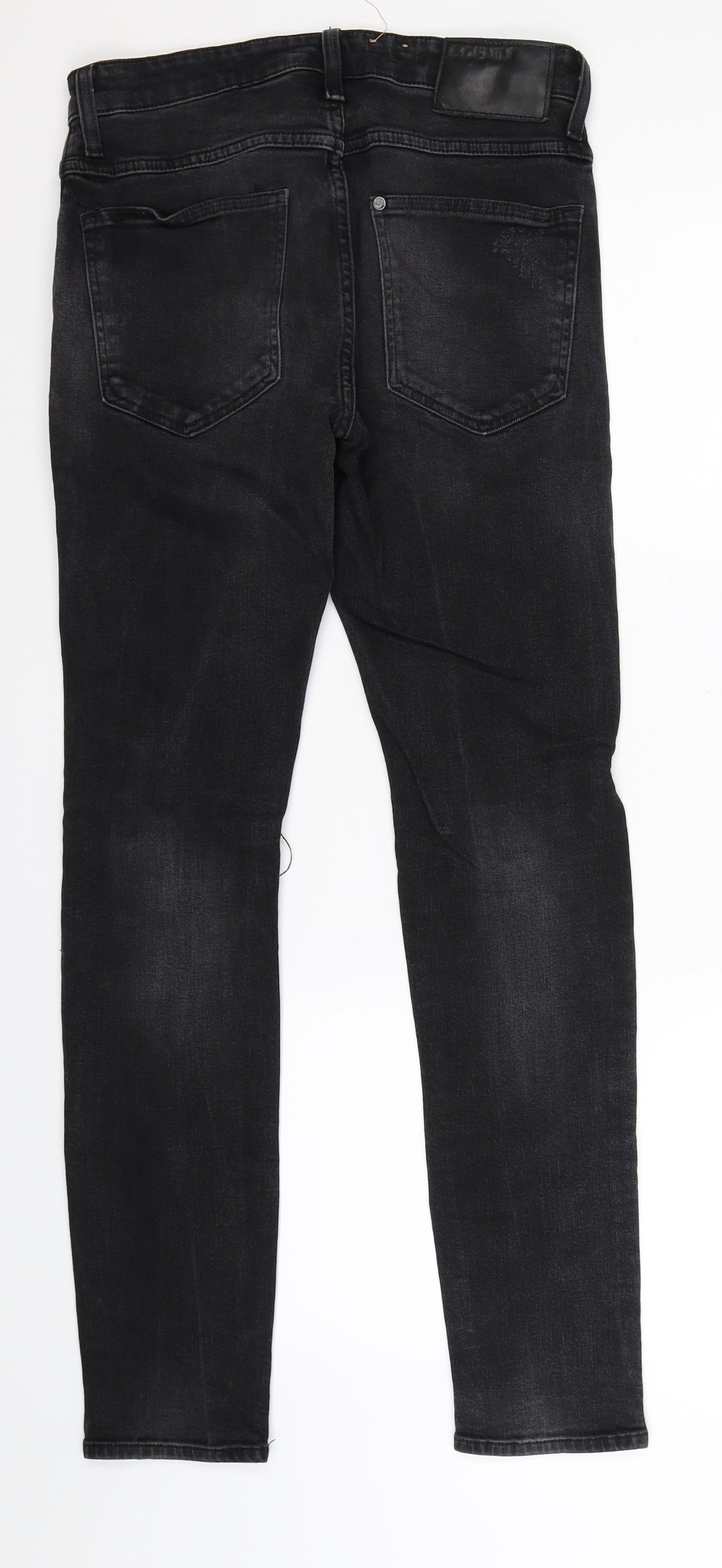 H&M Mens Black  Denim Skinny Jeans Size 30 L32 in