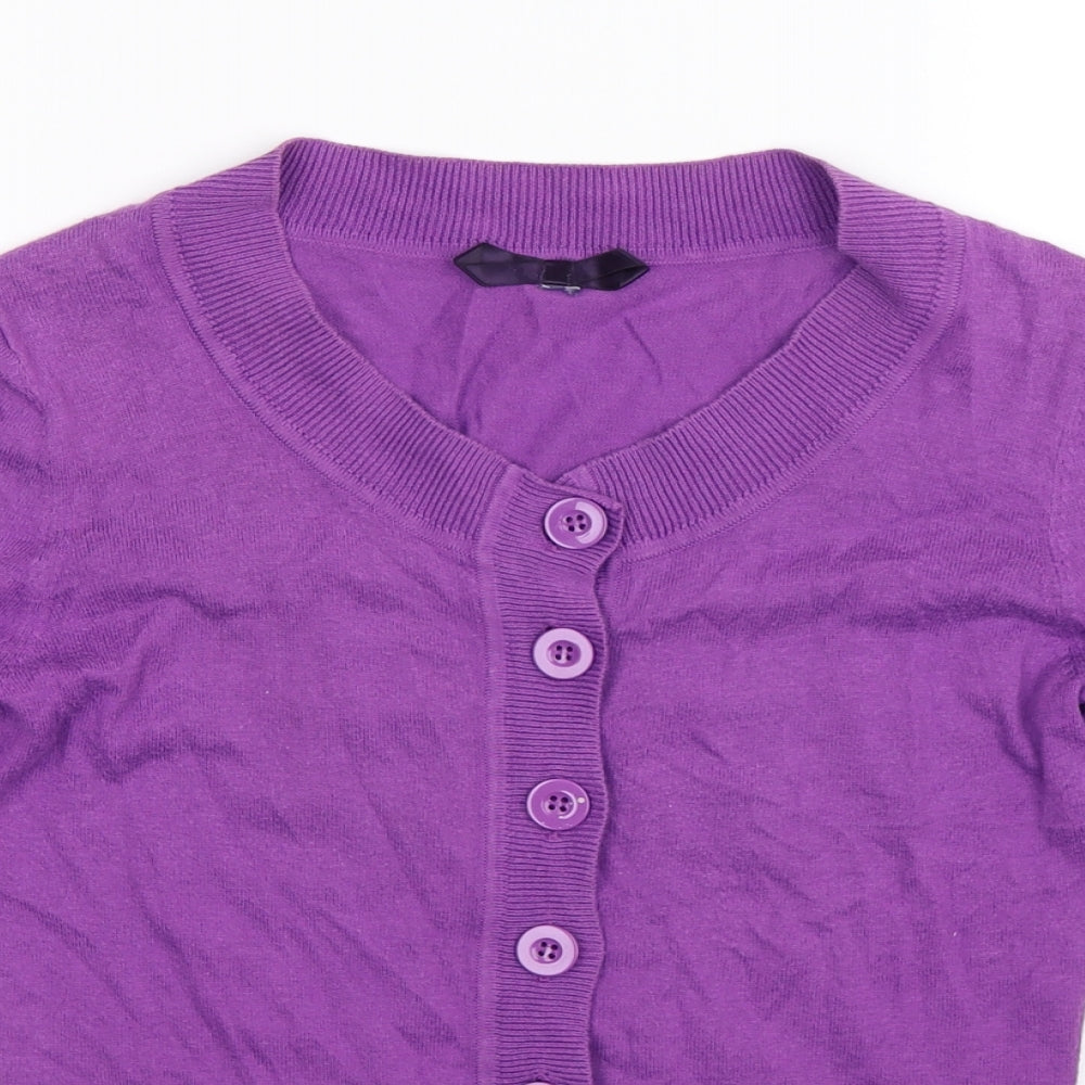 NEXT Womens Purple  Knit Cardigan Jumper Size 8