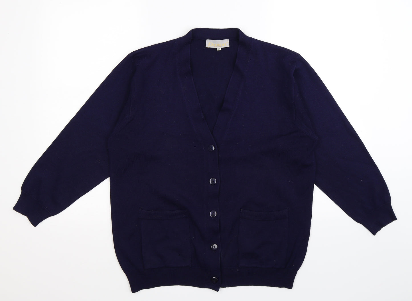 Daxon Womens Blue  Knit Cardigan Jumper Size 16