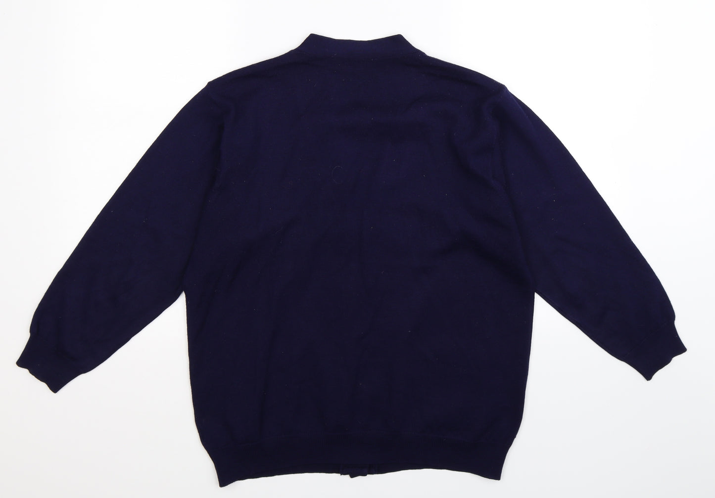 Daxon Womens Blue  Knit Cardigan Jumper Size 16