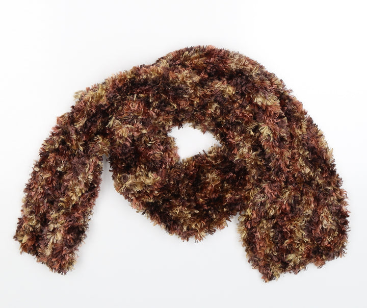 Preworn Girls Brown Knit Scarf Scarves & Wraps One Size