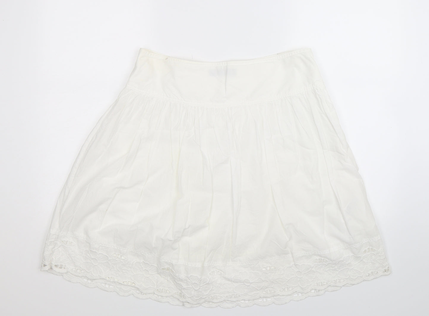 Marks and Spencer Womens White   A-Line Skirt Size 12