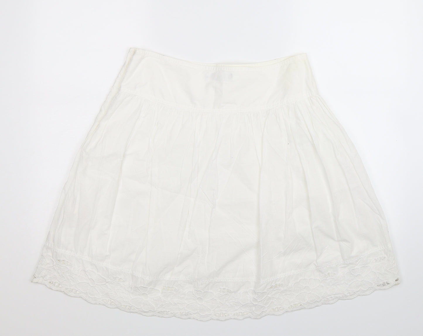 Marks and Spencer Womens White   A-Line Skirt Size 12