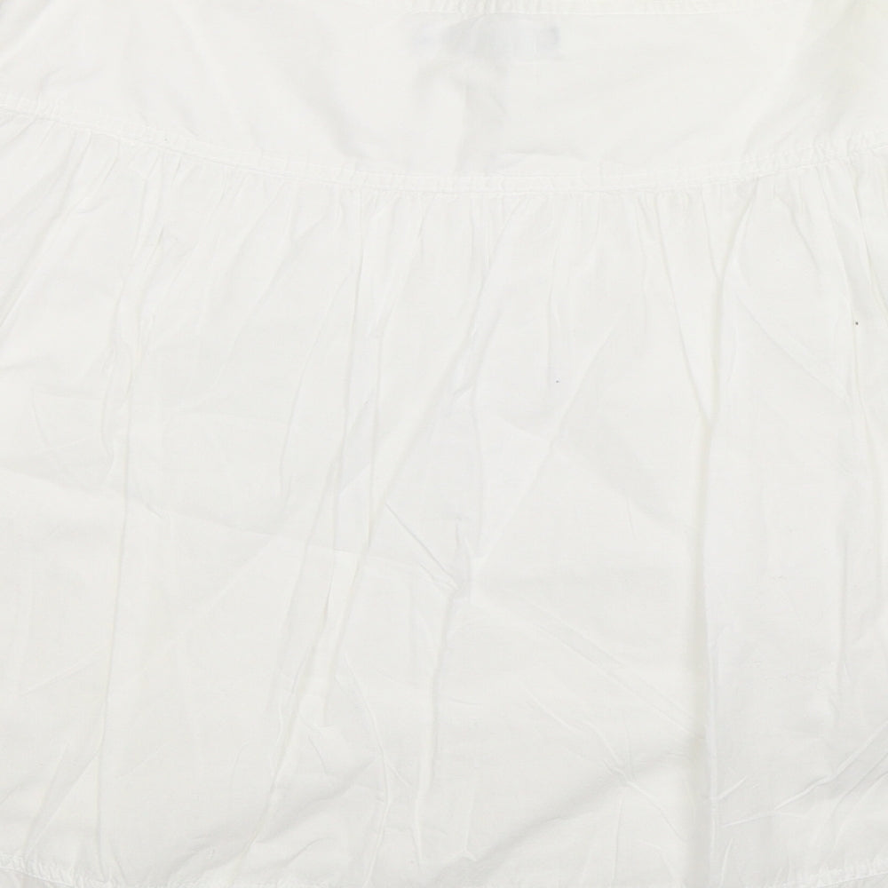 Marks and Spencer Womens White   A-Line Skirt Size 12