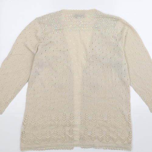 Abel Womens Beige   Cardigan Jumper Size 2XL
