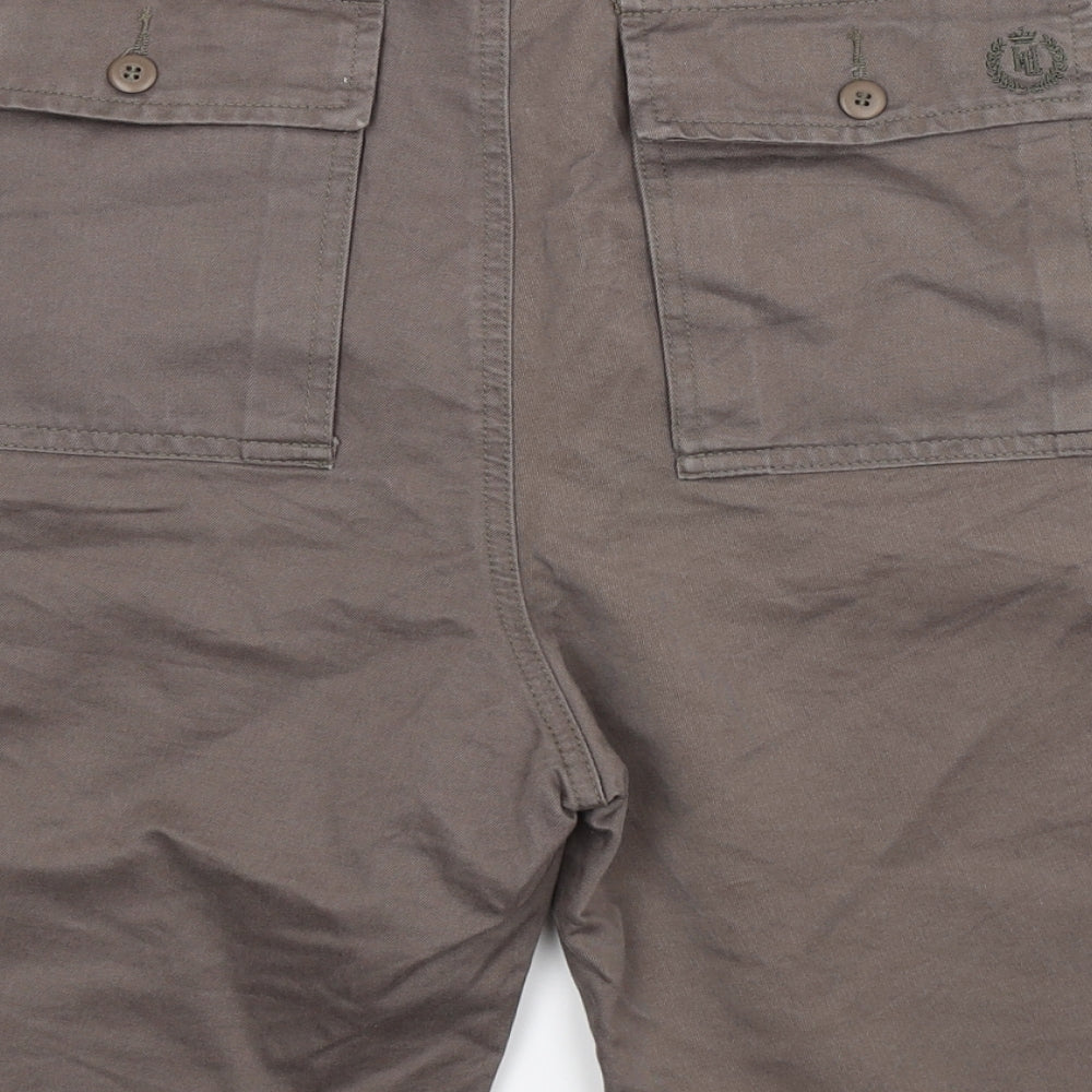 Henri Lloyd Mens Grey  Denim Bermuda Shorts Size 32