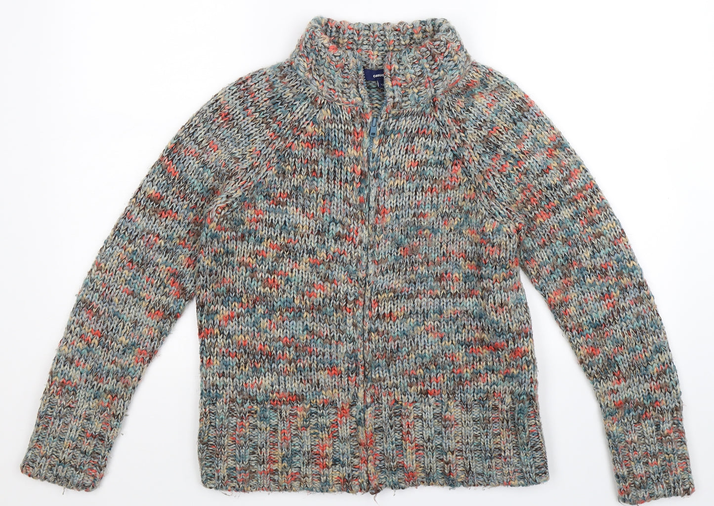 Casual Club Womens Multicoloured  Knit Cardigan Jumper Size 12