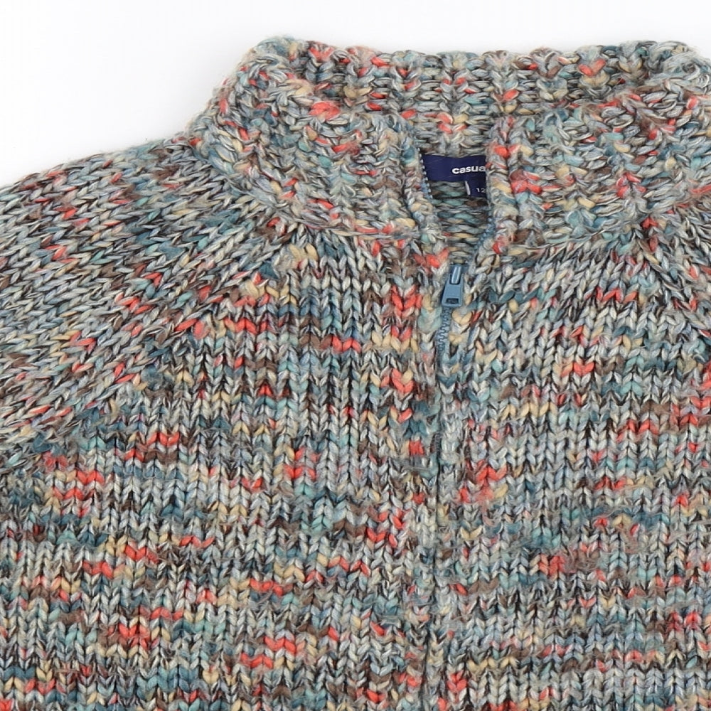 Casual Club Womens Multicoloured  Knit Cardigan Jumper Size 12