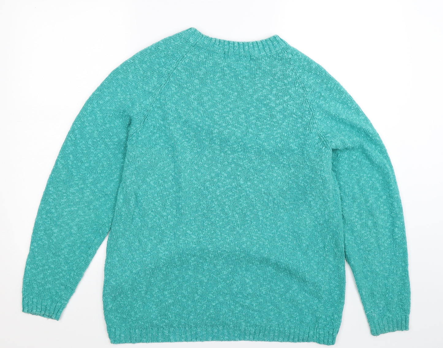 Compliments Womens Green  Knit Pullover Jumper Size 16